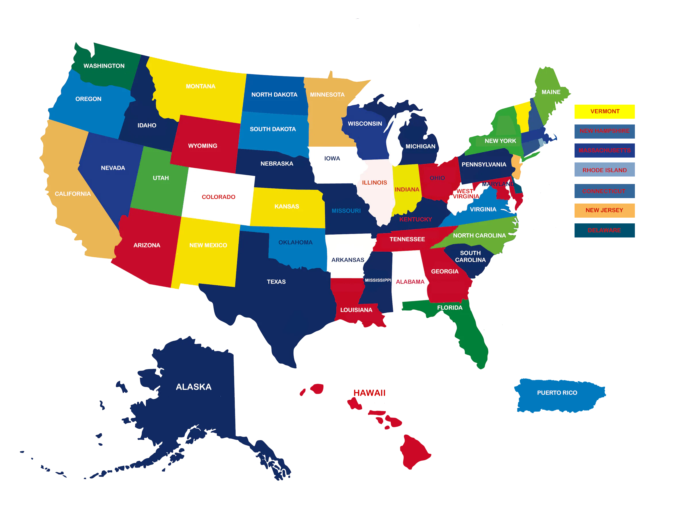 USA Map - Track and Locations of services of Netzbay LLC